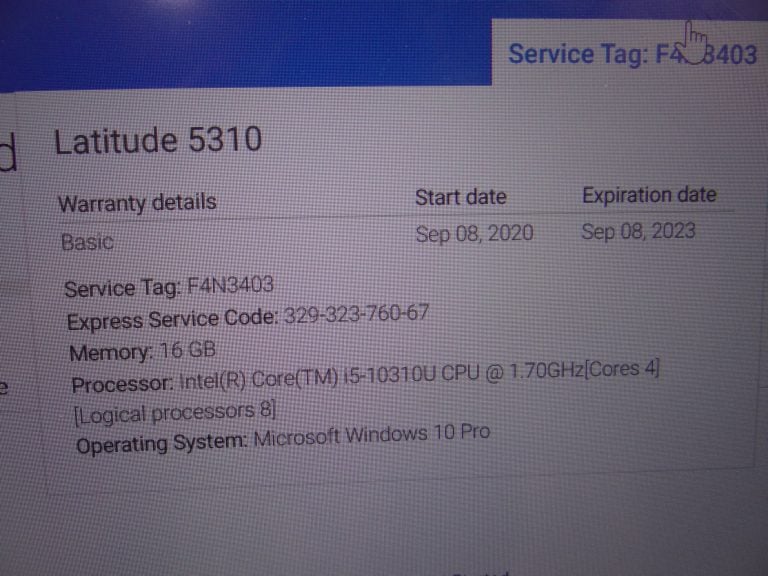 Dell Latitude 5310 13.3" Touchscreen i5 10th gen SSD 512GB RAM 16GB Grade A SKU6267 - Image 13