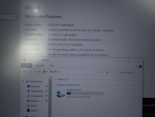 HP Elitebook 840 G5 14" i5 8th Gen SSD 512GB RAM 16GB 6303 Grade A Backlit Used Laptop SKU6303 - Image 8