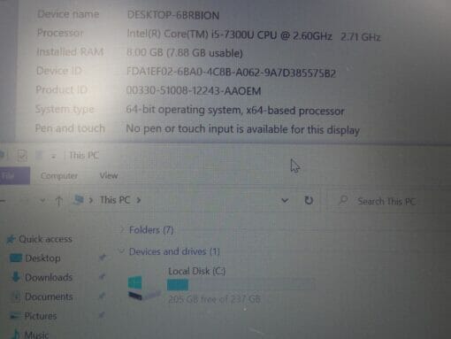 HP Elitebook 840 G4 14" i5 7th gen SSD 256GB RAM 8GB Backlit Grade A- 7319 refurbished laptop SKU7319 - Image 12
