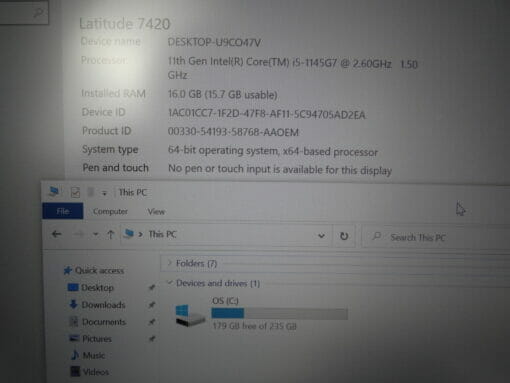 Dell Latitude 7420 Carbon 14" i5 11th gen SSD 256GB RAM 16GB 7334 Grade A  laptop SKU7334 - Image 9