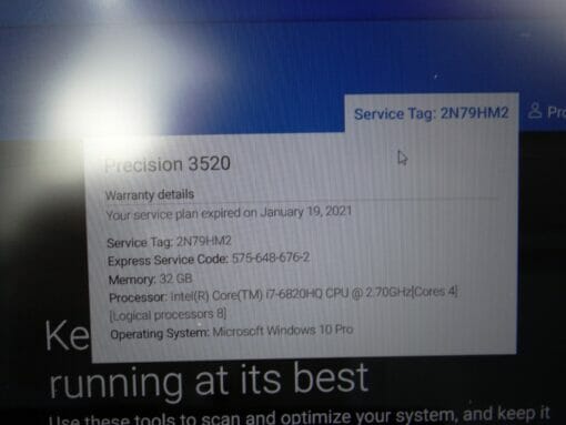 Dell Precision 3520 15.6" i7 6th gen SSD 512GB RAM 32GB Nvidia M620 Grade A refurbished laptop SKU7363 - Image 14