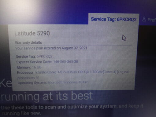 Dell Latitude 5290 12" i5 8th gen SSD 256GB RAM 16GB Grade A- SKU7361 - Image 13