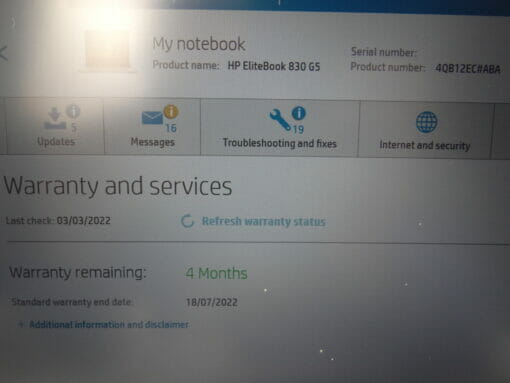 HP Elitebook 830 G5 13" i5 8th gen SSD 512GB RAM 16GB Grade A laptop SKU7328 - Image 12