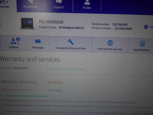 HP Elitebook 840 G4 14" i5 7th gen SSD 256GB RAM 8GB Backlit Grade A 7385 refurbished laptop SKU7385 - Image 14