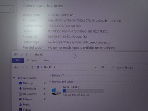 HP Elitebook 840 G4 14" i5 7th gen SSD 512GB RAM 16GB Backlit Grade A- 7405 refurbished laptop SKU7405 - Image 10