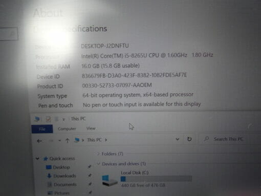HP Elitebook 840 G6 14" i5 8th Gen SSD 512GB RAM 16GB Grade A- refurbished laptop SKU7343 - Image 9