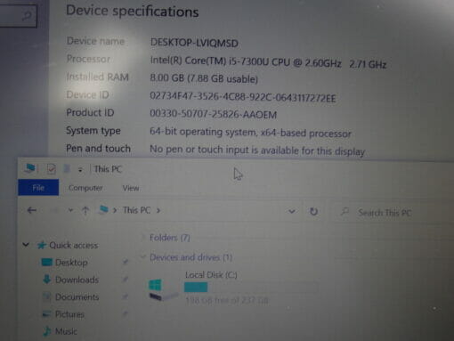 HP Elitebook 840 G4 14" i5 7th gen SSD 256GB RAM 8GB Backlit Grade B- 7401 refurbished laptop SKU7401 - Image 12