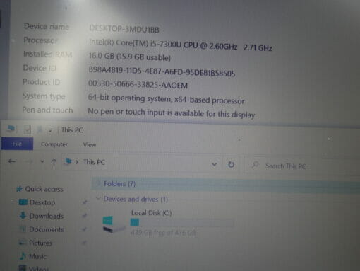 HP Elitebook 840 G4 14" i5 7th gen SSD 512GB RAM 16GB Backlit Grade A- 7404 refurbished laptop SKU7404 - Image 9