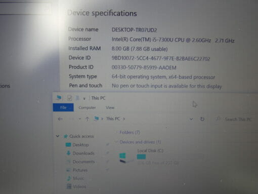 HP Elitebook 840 G4 14" i5 7th gen SSD 256GB RAM 8GB Backlit Grade B 7402 refurbished laptop SKU7402 - Image 12