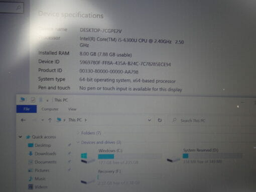 HP Elitebook 840 G3 14" i5 6th gen SSD 256GB RAM 8GB 7423 backlit Grade B+ refurbished laptop SKU7423 - Image 9