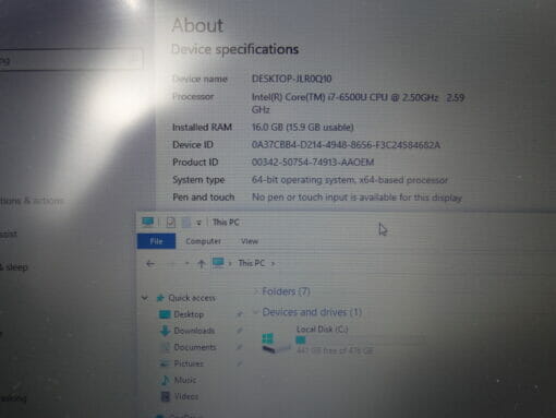 HP Elitebook 820 G3 12.5" i7 6th gen SSD 512GB RAM 16GB Grade B  refurbished laptop SKU7415 - Image 6