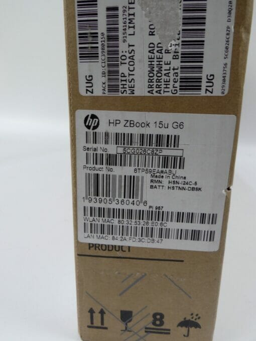 HP Zbook 15u G6