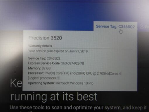 Dell Precision 3520 15.6" i7 6th gen SSD 1TB RAM 32GB Nvidia M620 Grade A- laptop SKU7672 - Image 12