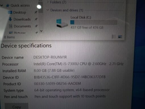 HP EliteBook x360 1030 G2 13.3" i5 7th gen SSD 512GB RAM 8GB Touch 7764 Grade A laptop SKU7764 - Image 9