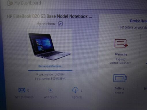 HP 820 G3 14" i7 6th Gen