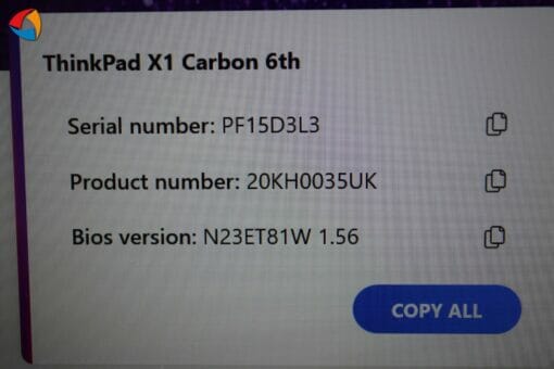 Lenovo X1 Carbon Gen6