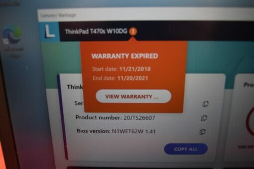 Lenovo ThinkPad T470S Touchscreen