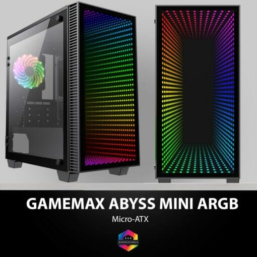 GameMax Mini Abyss ARGB Micro-ATX PC Gaming Case