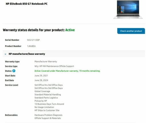 HP Elitebook 850 G7