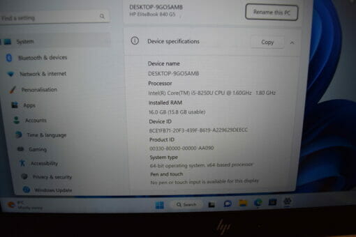 HP Elitebook 840 G5 14"