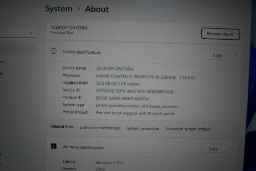 Dell precision 5540 14" i7 9th gen