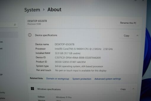 Dell Precision 5540 15.6" i5 9th gen