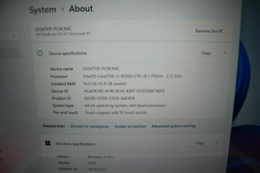 HP Elitebook 850 G7
