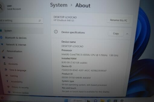 HP Elitebook 840 G5 14"