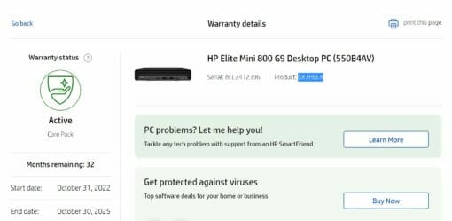 HP Elite Mini 800 G9 Desktop PC