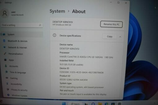 HP Elitebook 840 G6 14" i5 8th Gen RAM 16GB SSD 512GB