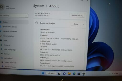 HP Elitebook 840 G6 14" i5 8th Gen RAM 16GB SSD 512GB