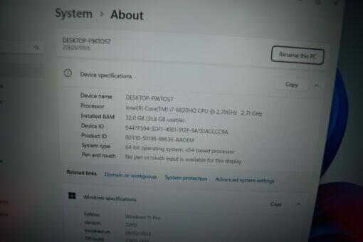 Lenovo P50 15.6" i7 6th gen 256GB SSD 32GB RAM