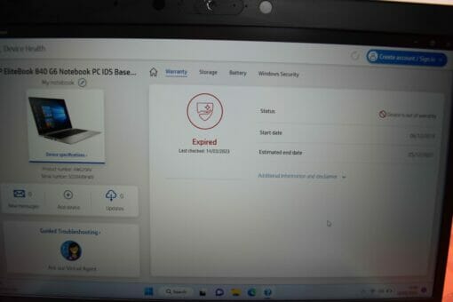 HP Elitebook 840 G6 14" i5 8th Gen RAM 16GB SSD 512GB