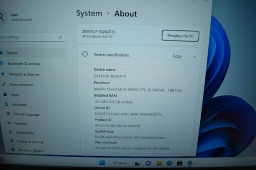 HP Elitebook 840 G6 14" i5 8th Gen RAM 16GB SSD 512GB