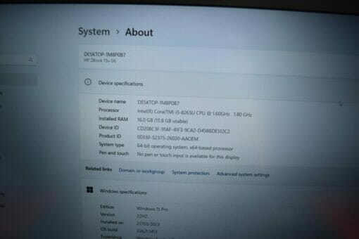 HP Zbook 15u G6