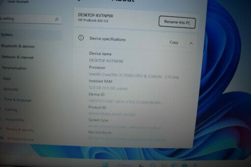 HP 650 G3 15.6" i5 7th Gen