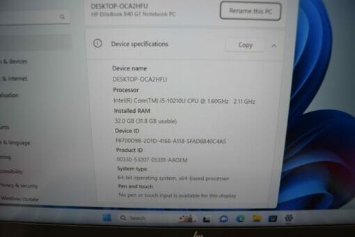 HP Elitebook 840 G7 14" i5 10th Gen SSD 512GB