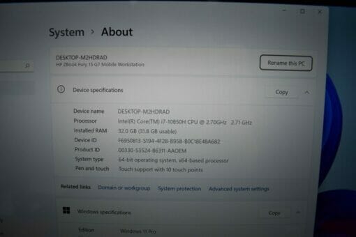 HP Zbook Fury G7