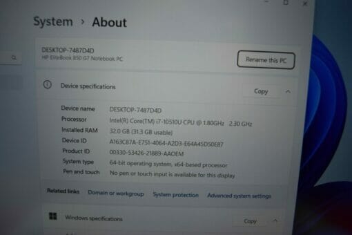 HP Elitebook 850 G7 14" i7 10th Gen