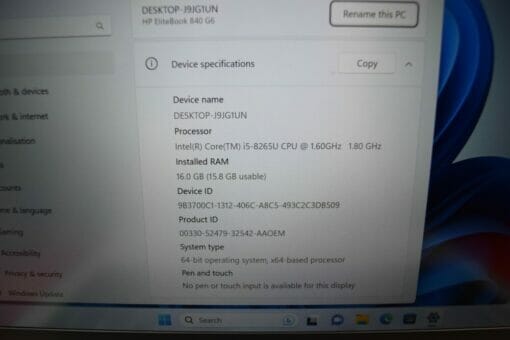 HP Elitebook 840 G6 14" i5 8th Gen RAM 16GB SSD 512GB