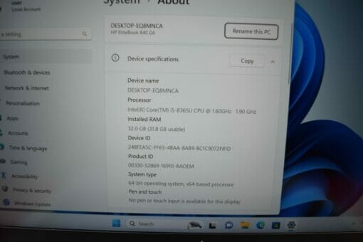 HP Elitebook 840 G6 14" i5 8th Gen RAM 32GB SSD 1TB