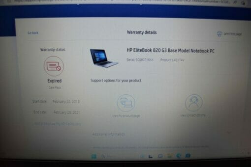 HP 820 G3 14" i5 6th Gen