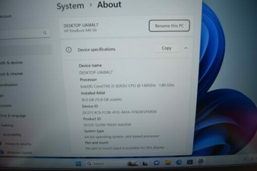 HP Elitebook 840 G6 14" i5 8th Gen RAM 16GB SSD 512GB