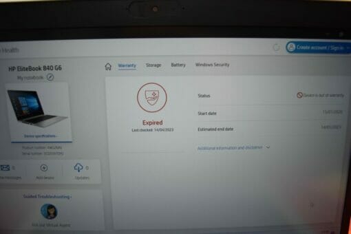 HP Elitebook 840 G6 14" i5 8th Gen RAM 16GB SSD 512GB