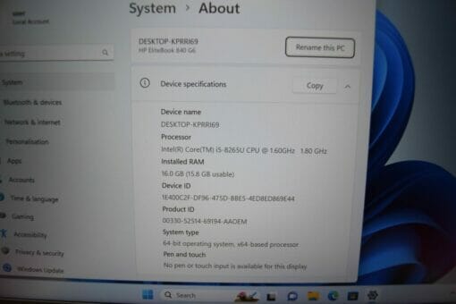 HP Elitebook 840 G6 14" i5 8th Gen RAM 16GB SSD 512GB