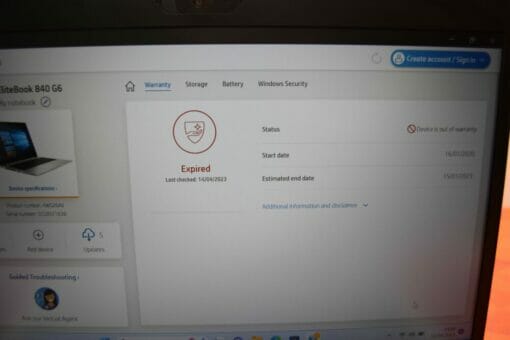HP Elitebook 840 G6 14" i5 8th Gen RAM 16GB SSD 512GB