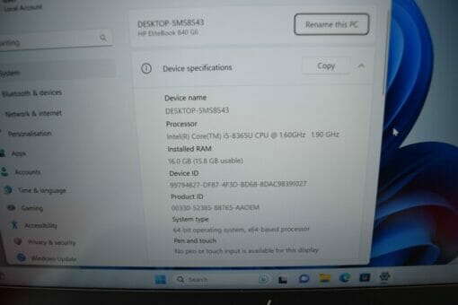 HP Elitebook 840 G6 14" i5 8th Gen RAM 16GB SSD 512GB