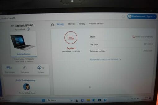 HP Elitebook 840 G6 14" i5 8th Gen RAM 16GB SSD 512GB