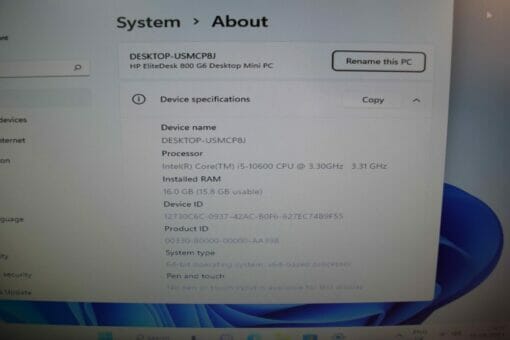HP EliteDesk 800 G6 Mini