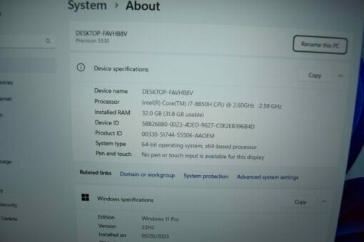 Dell precision 5530 14" i7 9th gen